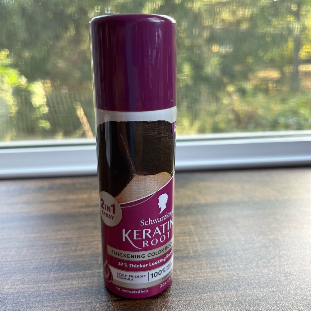 Schwarzkopf Keratin Color Root Temporary Hair Color Spray, Dark Brown 2 oz - Picture 2 of 11
